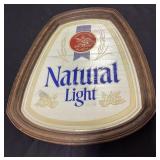 Anheuser Natural Light beer mirror, 17 1/2x21'