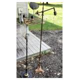 2 antique floor lamps, as is
