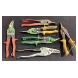 6 tin snips, WISS & Craftsman