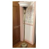 63 1/2' tall regency floor lamp, works