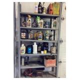 Contents of garage shelving unit