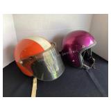2 vintage helmets