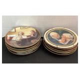 Norman Rockwell plates, 10 total