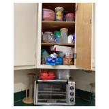 Kitchen cupboard cleanout, toaster oven & more