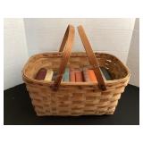 Picnic basket of old books