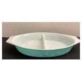 Pyrex Snowflake 1 1/2 qt divided casserole