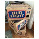 3 cardboard Bud Light cases