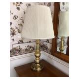 Polished brass lamp, 30' tall