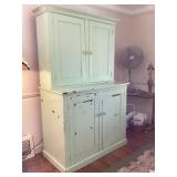 Primitive 2 piece wood hutch
