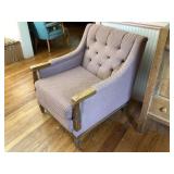 Comfy upholstered accent chair, measures