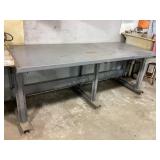 Steel shop table, 72x28' tall x 30ï¿½