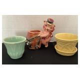 Vintage pottery planters, McCoy & more
