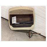Gas wall heater, set up for natural gas