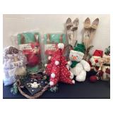 Christmas decor; new auto outfits, fabric tree,
