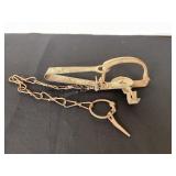 Vintage Victor leg hold trap with teeth