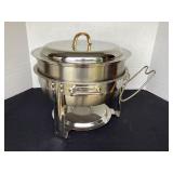 Round Buffet Chafing Dish with two insert pans,
