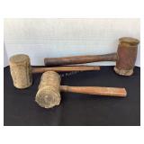 3 leather mallets