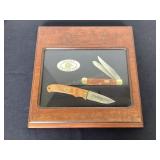 Schrade Ducks Unlimited Knife Set in Display Frame