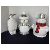 Slatkin & Co. Snowman candle holder, penguin