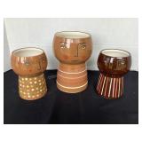 3 Opalhouse Ceramic Planters, 6&8" tall