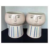 2 Opalhouse Ceramic Planters, 8x10" tall