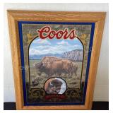 Coors Buffalo Beer Mirror, 16x21"