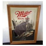 Miller High Life Black Bear Michigan Beer Mirror