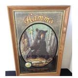 1992 Hammï¿½s Black Bear beer mirror, 15 1/4x24"
