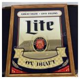 1984 Miller Lite Beer Mirror, 17 1/2x22"