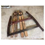 30" Shopsmith double bar clamps & bow saw