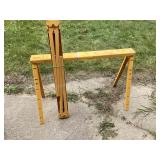 Yellow Steel Folding Sawhorse Set