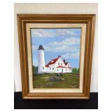Canvas Painting of Point Iroquois Lighthouse,