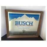 Busch beer mirror, 24x20 1/2"