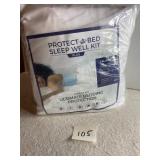 Cal King Mattress pad, encasement protector set