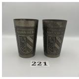 Pair of 95% Pewter Nï¿½rnberg Beakers ï¿½ Germany