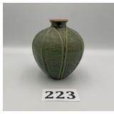 Jemerick Art Pottery Leaf-Pattern Vase