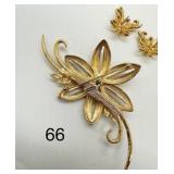 Monet Earring Brooch Set