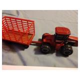 Case IH tractor and wagon