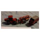 Case International 5250 , implement and hay wagon