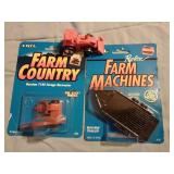 Tractor w/loader, Hesston 7145 forage harvester