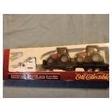 Kenworth T600B w/ flat-bed trailer and Case IH