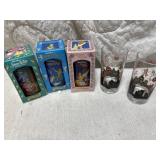 Glasses 3 disney and 2 dubonnet