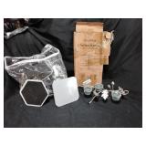 Pot rack organizer,  bag of furniture sliders,