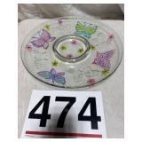 Temptations butterfly plate glass new