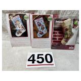 3 cross stitch stockings