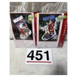 2 cross stitch stockings