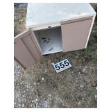 Metal cabinet on wheels