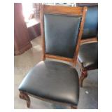 Large solid wood table with 4 chairs 61 in.