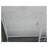 White iron full bed