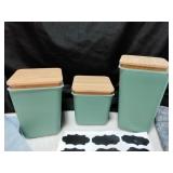 Plastic containers  and Shilo Home table runners